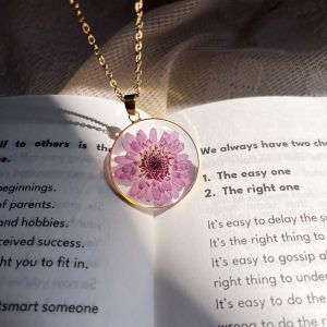 PURPLE CHRYSANTHEMUM PENDANT