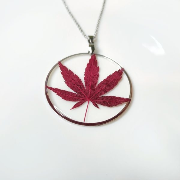 Red Maple leaf Unisex Pendant - Image 2