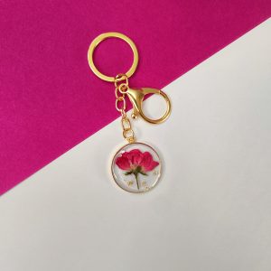 Floral Kiss Keychain
