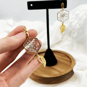 Frosted Leaf Earrings